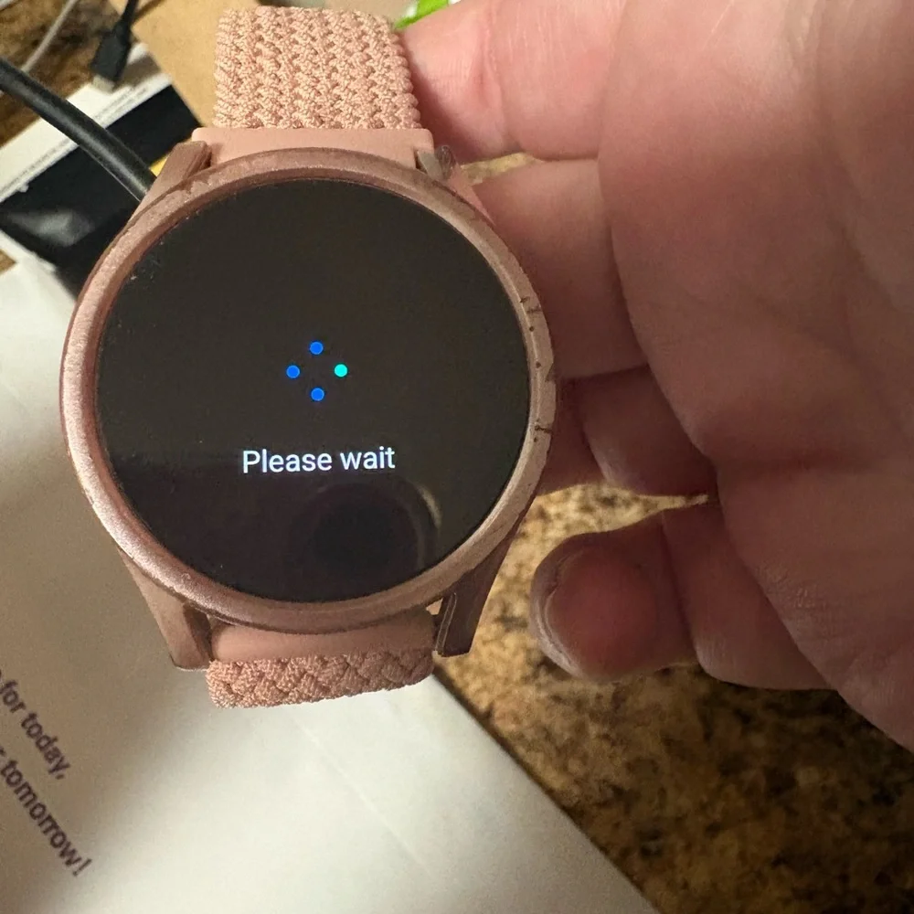 Samsung Smartwatch with Pink Strap